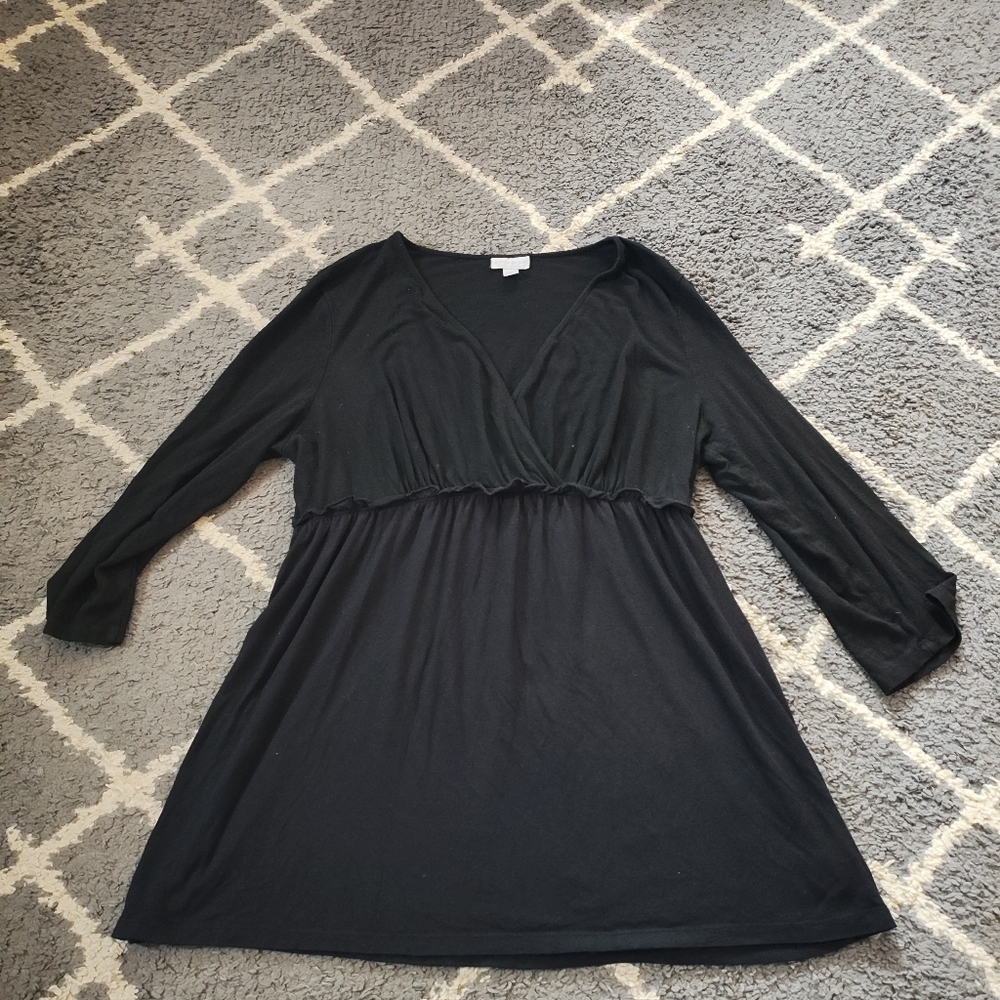 3/4 length sleeve a pea in the pod pregnancy top size Large